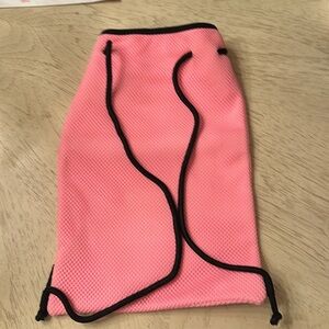 Triangl Pink Mesh Drawstring Bag